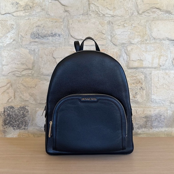 Michael Kors Jaycee Large leather backpack & Wallet black NWT Authentic - Picture 2 of 10